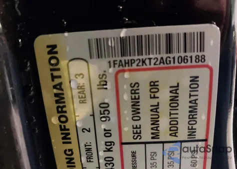 2010 Ford Taurus Sho z USA, uszkodzony, nr VIN 1FAHP2KT2AG106188